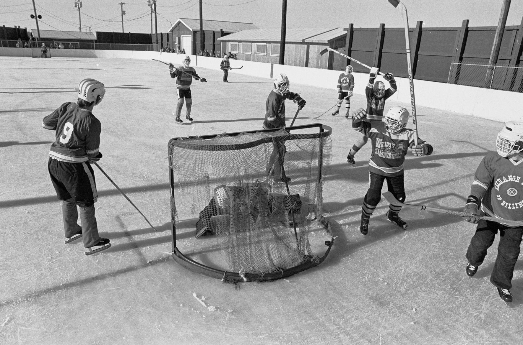 Youth hockey at Volunteer Ice Arena, January 1977